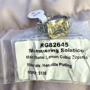 Shimmering Solstice Lemon Cubic Zirconia Ring